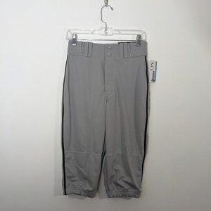 NWT Champro Adult Baseball Pants Grey / Black Pipe Mens size Small